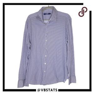 Stone Rose Men's Geometric Cotton Long‎ Sleeve Button-up Shirt Multicolor Size 5